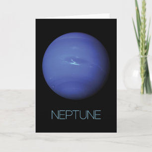 Outer Space, Galaxy, Solar System, Planet Neptune Card
