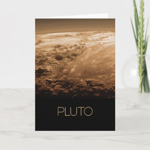 Outer Space, Galaxy, Solar System, Planet Pluto Card