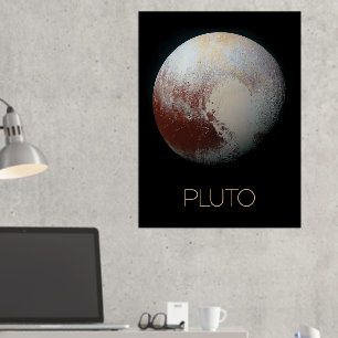 Outer Space, Galaxy, Solar System, Planet Pluto Foil Prints