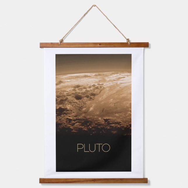 Outer Space, Galaxy, Solar System, Planet Pluto Hanging Tapestry (Front)