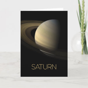Outer Space, Galaxy, Solar System, Planet Saturn Card