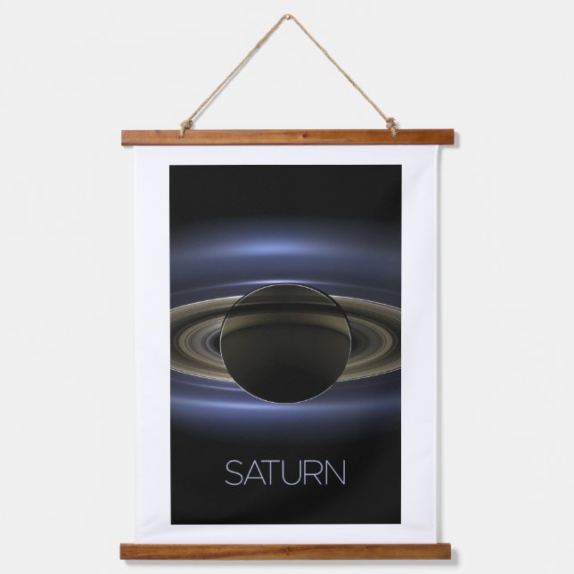 Outer Space, Galaxy, Solar System, Planet Saturn Hanging Tapestry (Front)