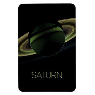 Outer Space, Galaxy, Solar System, Planet Saturn Magnet