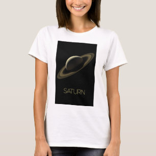 Outer Space, Galaxy, Solar System, Planet Saturn T-Shirt