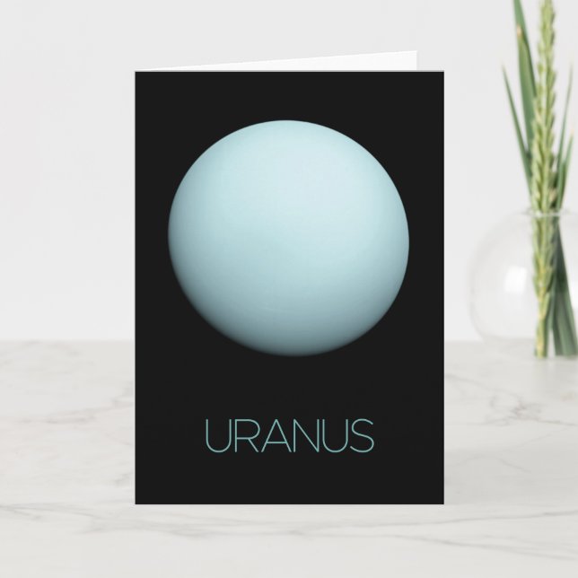 Outer Space, Galaxy, Solar System, Planet Uranus Card (Front)