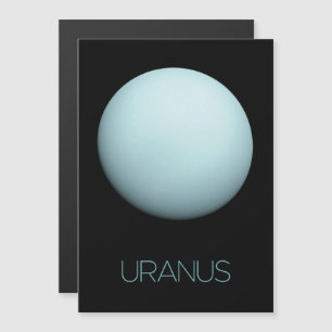 Outer Space, Galaxy, Solar System, Planet Uranus Magnetic Invitation