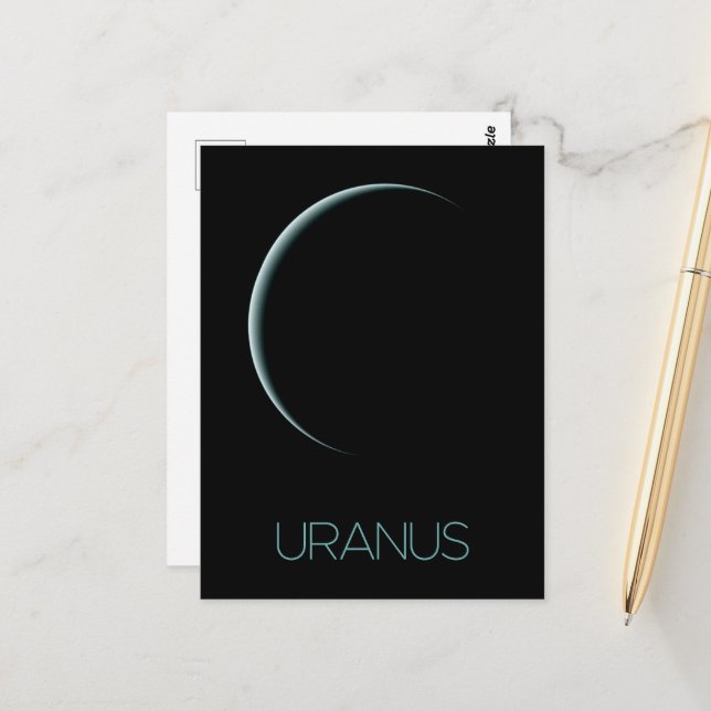 Outer Space, Galaxy, Solar System, Planet Uranus Postcard (Front/Back In Situ)