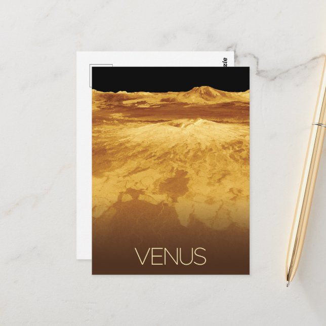 Outer Space, Galaxy, Solar System, Planet Venus Postcard (Front/Back In Situ)