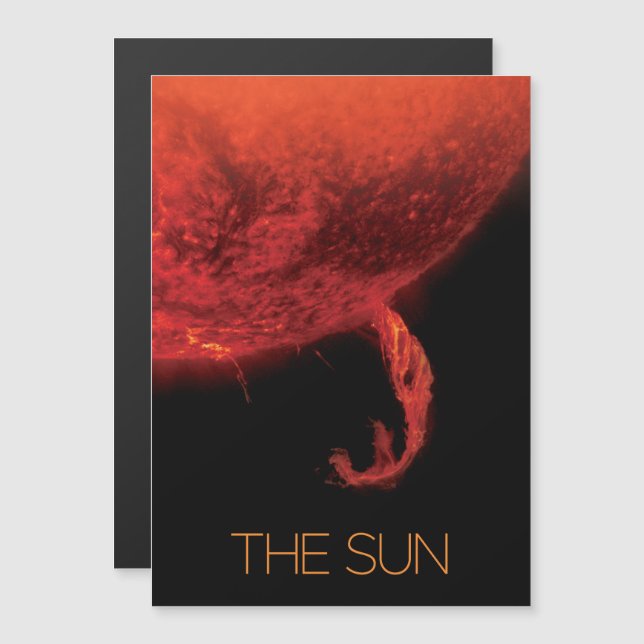 Outer Space, Galaxy, Solar System, Stars, The Sun Magnetic Invitation (Front/Back)