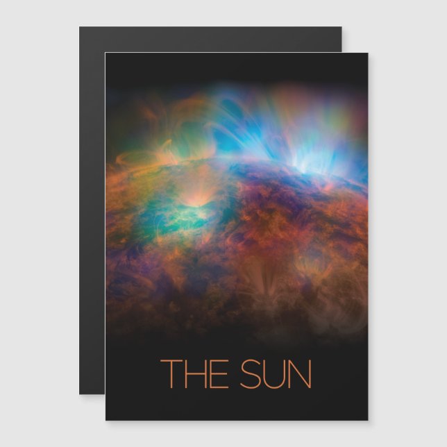 Outer Space, Galaxy, Solar System, Stars, The Sun Magnetic Invitation (Front/Back)