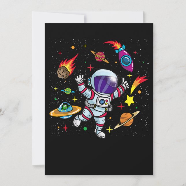 Outer Space Gift for Sci Fi Kids- Boys & Girls Ast Save The Date (Front)