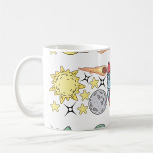 Outer Space: Hand-Drawn Vintage Doodles Coffee Mug