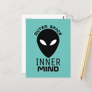 Outer Space Inner Mind, Extraterrestrial Alien Postcard