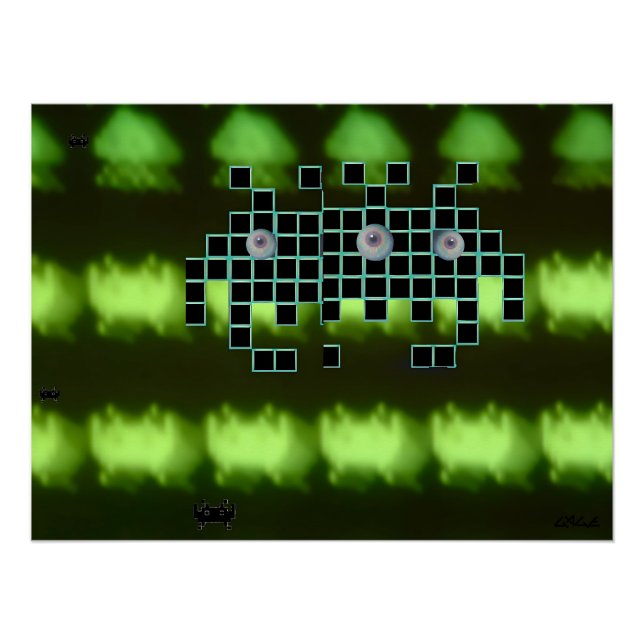 Outer Space Invader Kingdom Poster (Front)