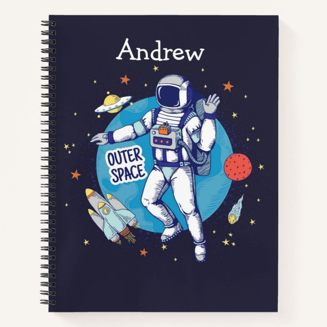 Outer Space Kids Sketch Notebook (Front)