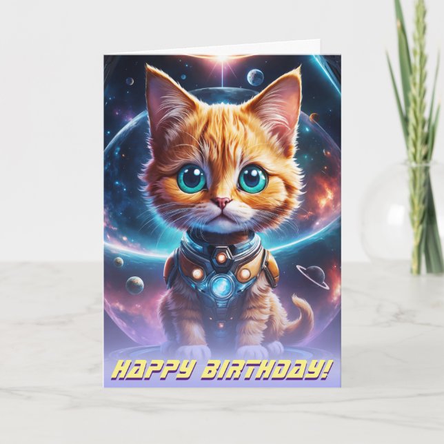 Outer Space Kitty: The Cosmic Space Ranger Card (Front)