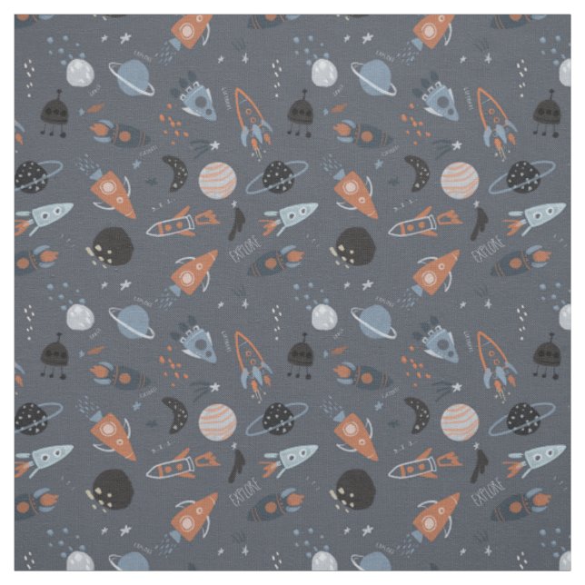 Outer space liftoff cosmic space universe  fabric (Swatch)