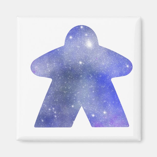 Outer Space Meeple in Blue Magnet (Front)