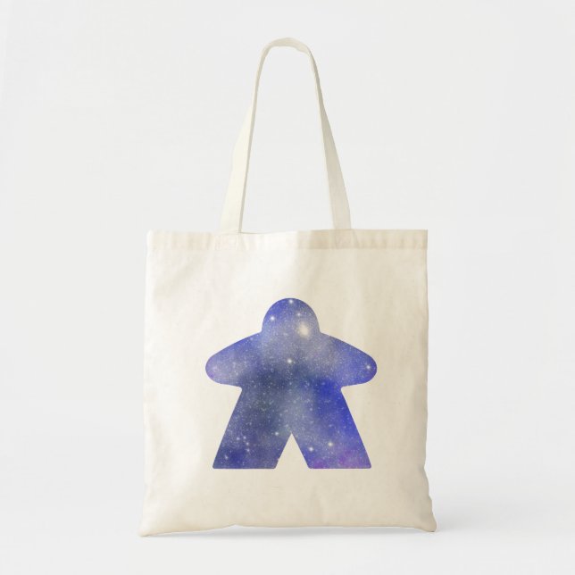 Outer Space Meeple in Blue Tote Bag (Front)