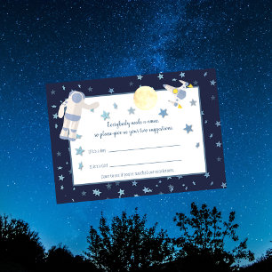 Outer Space Midnight Name Suggestions   White Enclosure Card