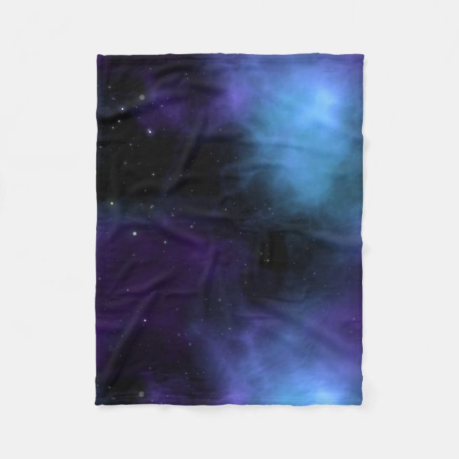 Outer Space Nebula Galaxy Fleece Blanket (Front)