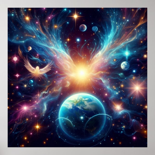 Outer Space on a  Vividly Detailed 24x24 Wall Poster (Front)