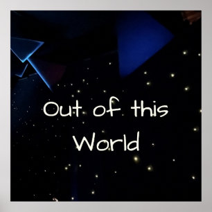 Outer Space Out of this World Customisable Text Poster
