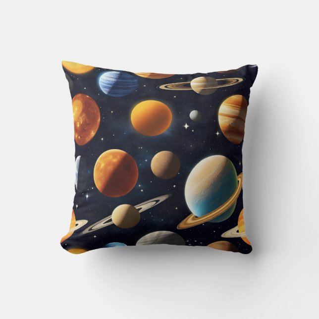 Outer Space Planets 2 Cushion (Front)