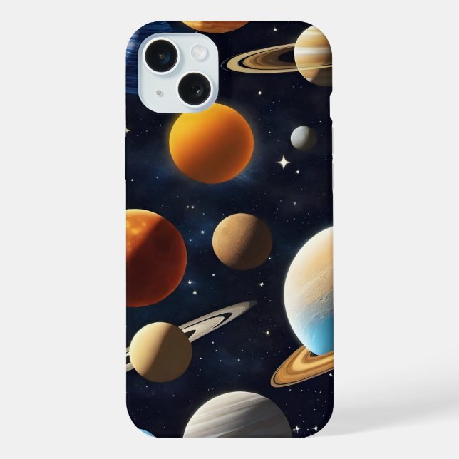 Outer Space Planets 2 iPhone Case (Back)