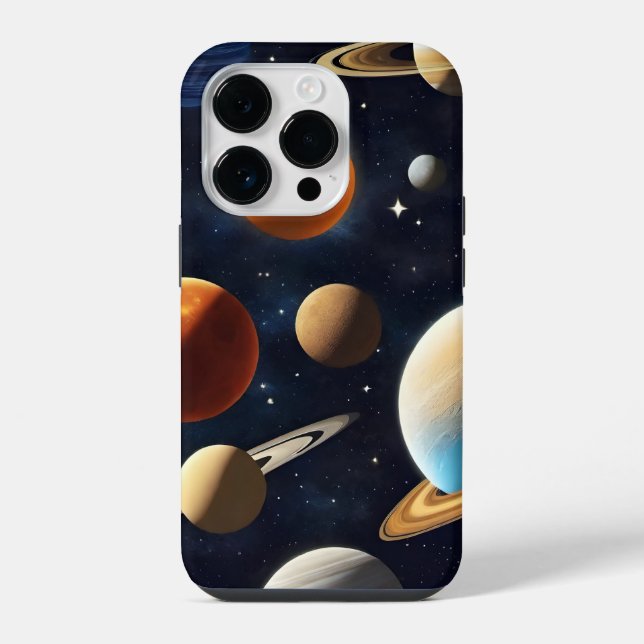 Outer Space Planets 2 iPhone Case (Back)