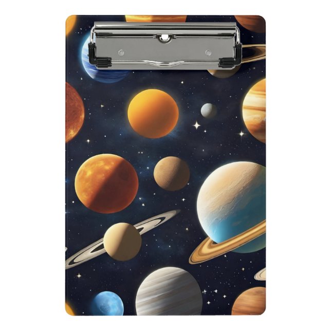 Outer Space Planets 2 Mini Clipboard (Front)