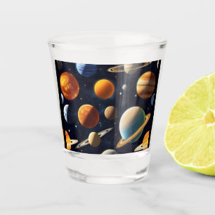 Outer Space Planets 2 Shot Glass