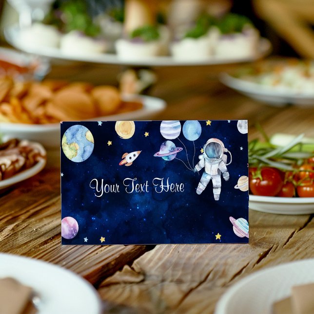 Outer Space Planets Birthday Place Card (Creator Uploaded)