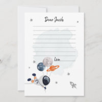 Outer Space Planets Boy Birthday Time Capsule Card