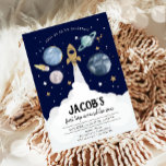 Outer Space Planets Boy First Birthday Invitation<br><div class="desc">Outer Space Birthday themed invitation for your perfect celebration.</div>