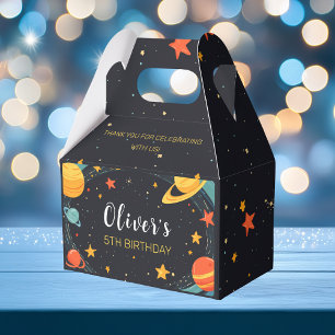 Outer Space Planets Galaxy Birthday Favor Box