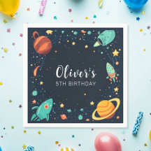 Outer Space Planets Galaxy Birthday 