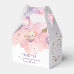 Outer Space planets Pink girl birthday Favour Box