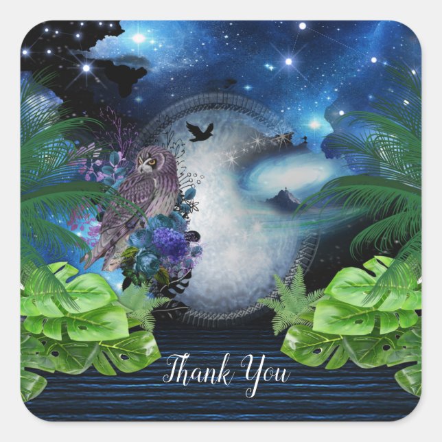 Outer Space Portal Stationary Square Sticker (Front)