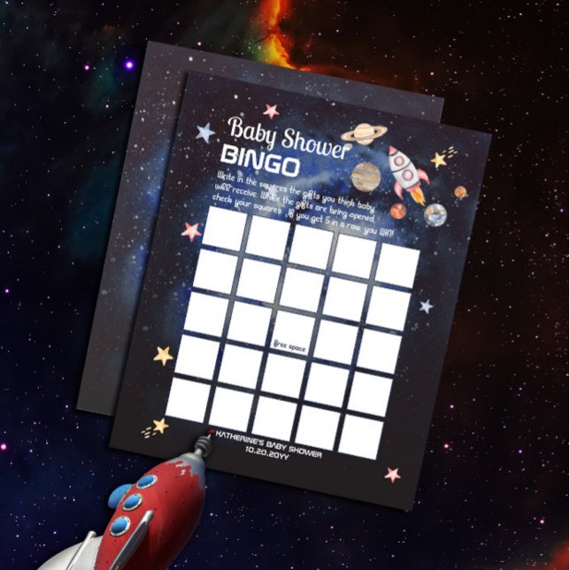 Outer Space Rocket Planets Boy Baby Shower Bingo (Creator Uploaded)