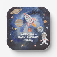 Outer Space Rocket Planets Boy Baby Shower
