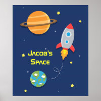 Outer Space, Rocket Ship, For Kids Room