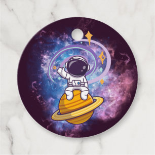 Outer Space Rocket Theme Party Cupcake Toppers Favour Tags