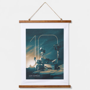 Outer Space, Solar System, 10 Years of Curiosity Hanging Tapestry