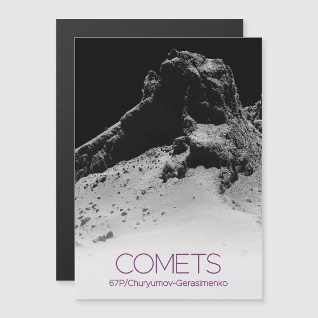 Outer Space, Solar System, Cosmos, Comets, 67P Magnetic Invitation (Front/Back)