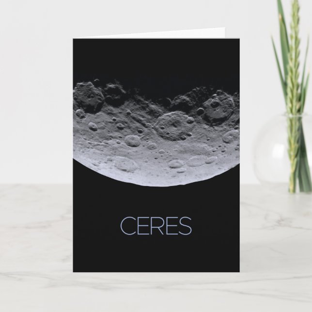 Outer Space, Solar System, Dwarf Planet Ceres Card (Front)