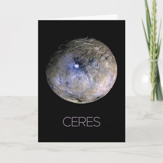 Outer Space, Solar System, Dwarf Planet Ceres Card (Front)