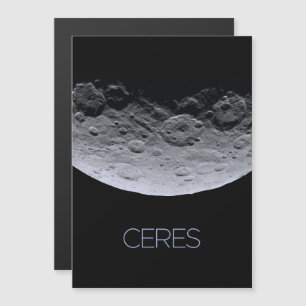 Outer Space, Solar System, Dwarf Planet Ceres Magnetic Invitation