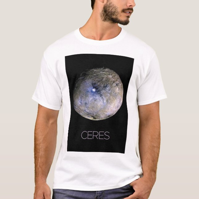 Outer Space, Solar System, Dwarf Planet Ceres T-Shirt (Front)
