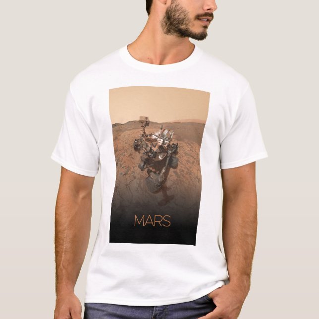 Outer Space, Solar System, Planet Mars, Curiosity T-Shirt (Front)